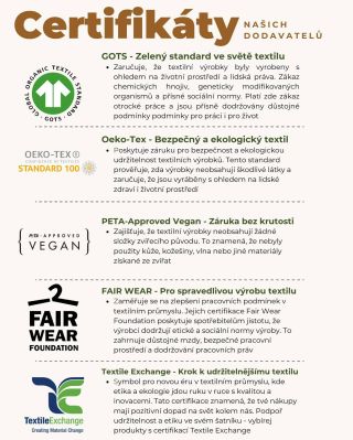 Proč jsou certifikáty textilu důležité? 🌿 Chrání planetu a zaměstnance: Certifikáty jako GOTS zaručují, že textil byl...